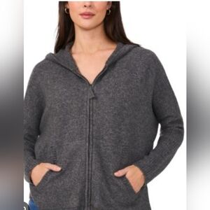 Vince Camuto Loose Boxy Zip Up Sweater XS